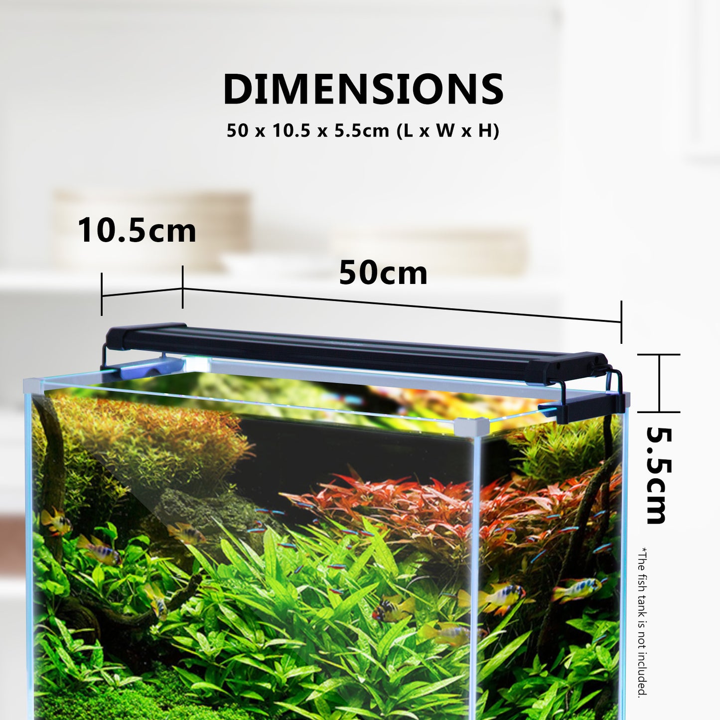 11W Aquarium Blue White LED Light for Tank 50-70cm - ShopFrenzy