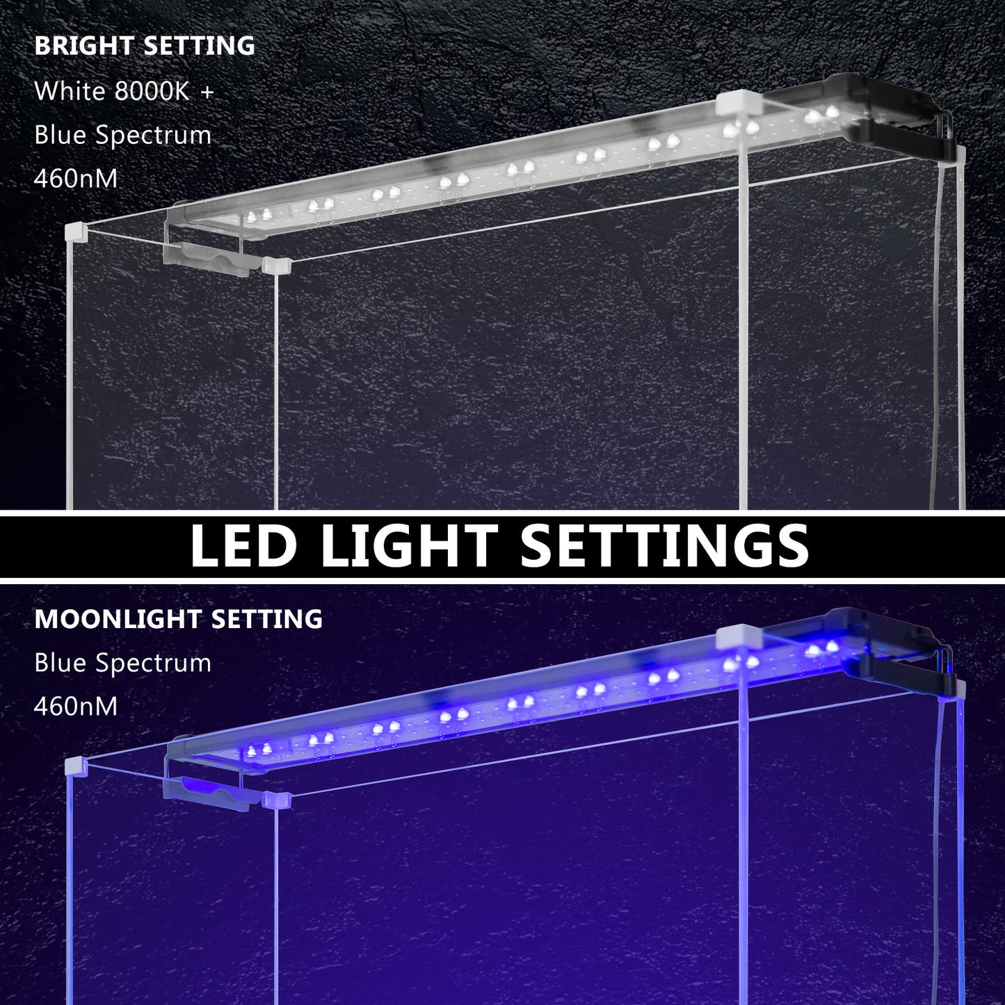 18W Aquarium Blue White LED Light for Tank 75-95cm - ShopFrenzy