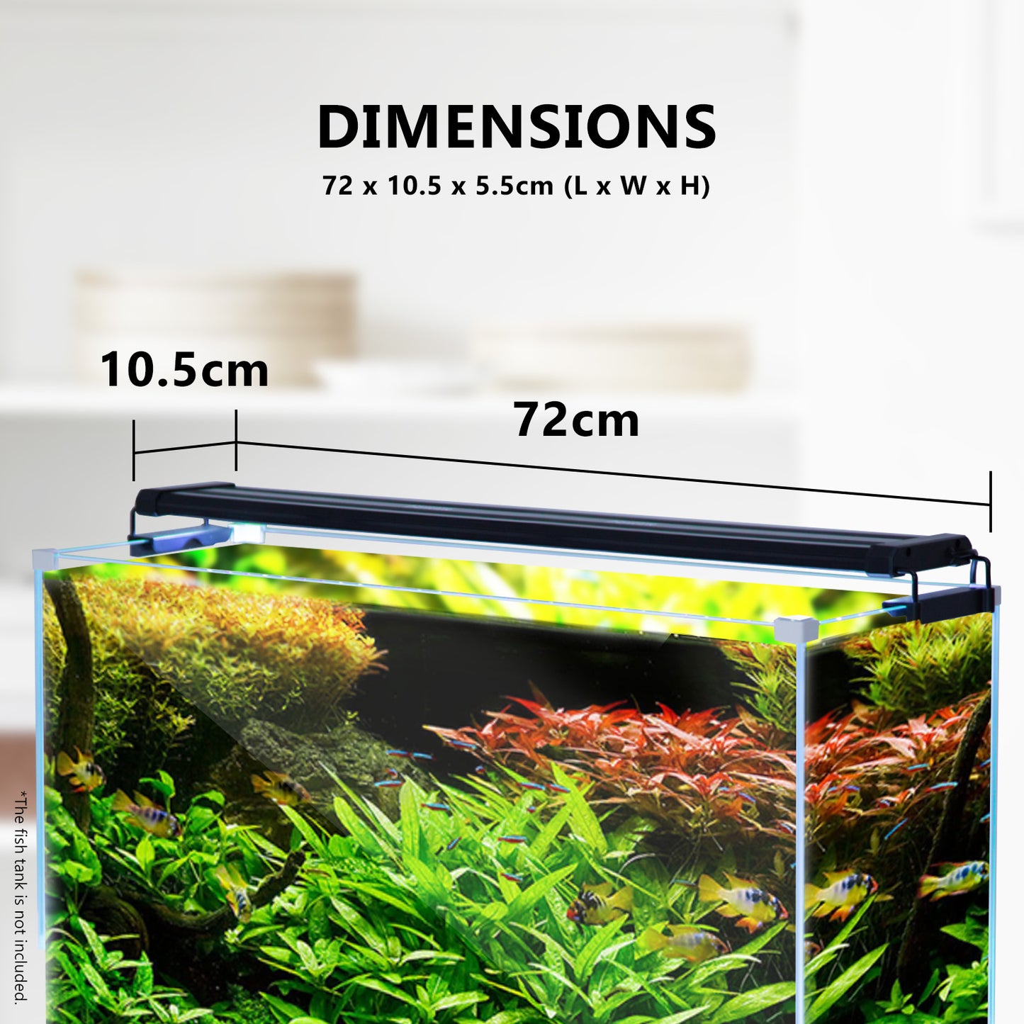18W Aquarium Blue White LED Light for Tank 75-95cm - ShopFrenzy