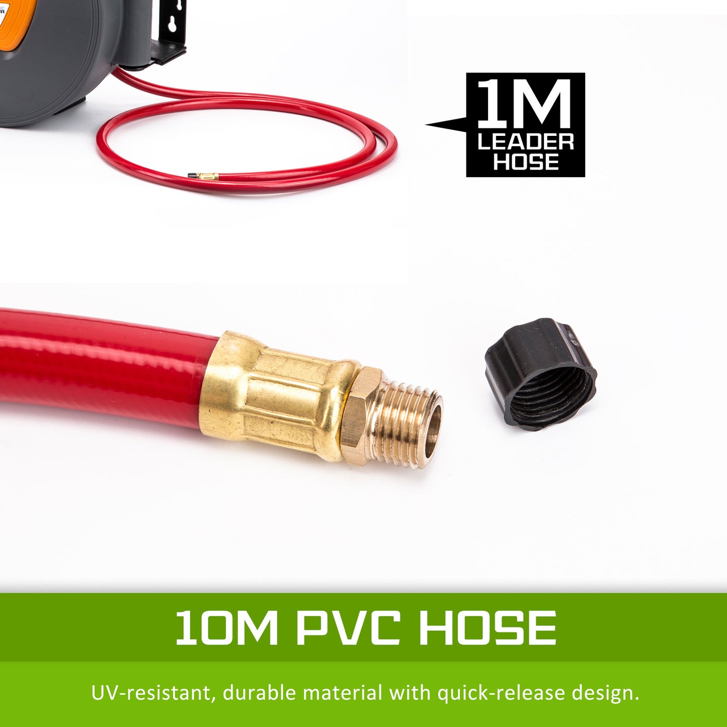 Automotive Air Hose Retractable Reel Wall Mounted 10m - ShopFrenzy