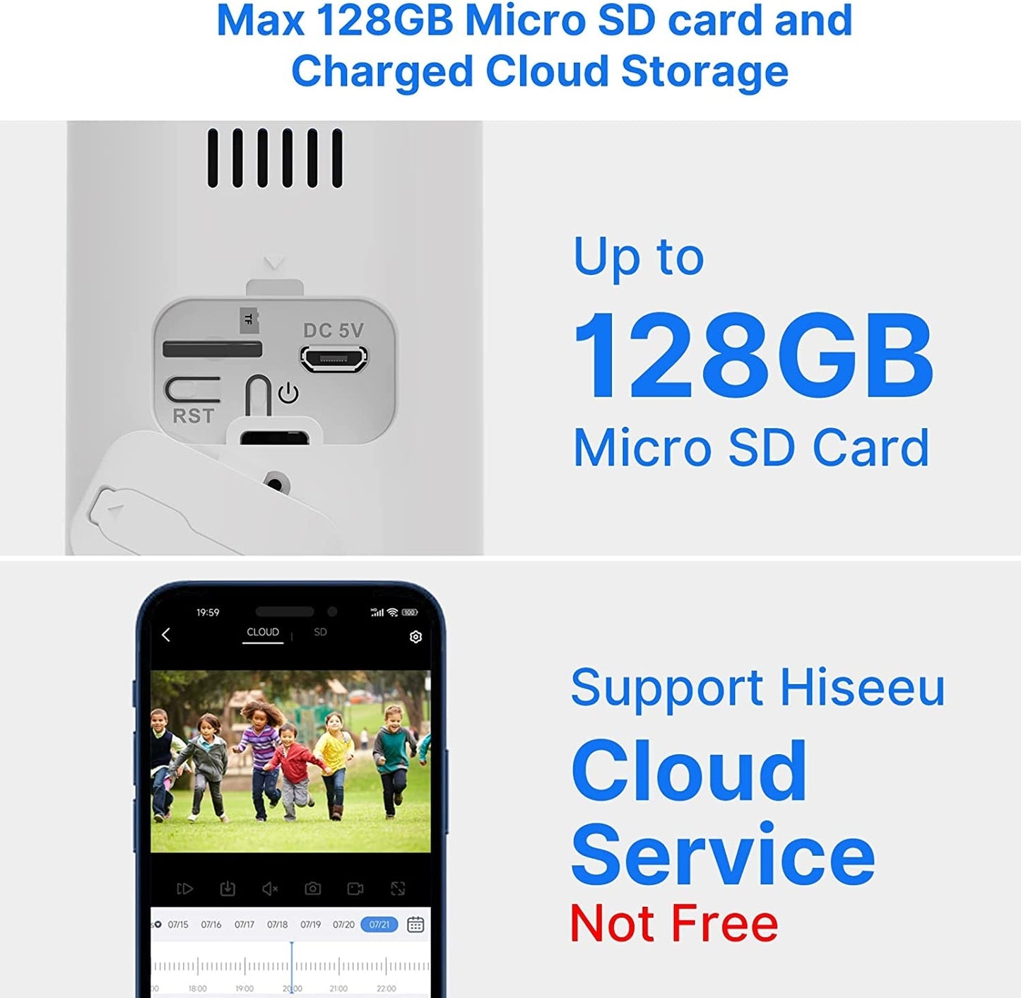 Hiseeu C40 Indoor/Outdoor WiFi Battery Camera With Solar Panel - ShopFrenzy