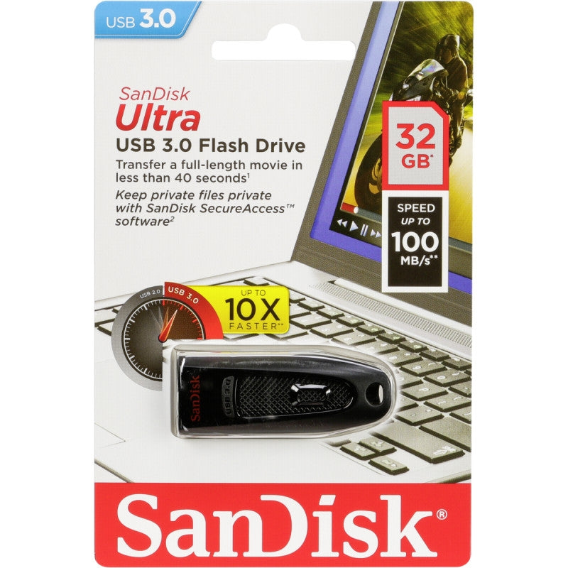 SanDisk Ultra CZ48 32G USB 3.0 Flash Drive (SDCZ48-032G) - ShopFrenzy