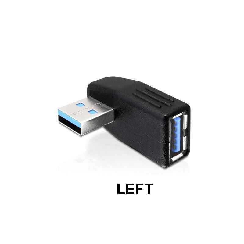 USB 3.0 Vertical Left Male to Mini USB Female Plug Adapters
