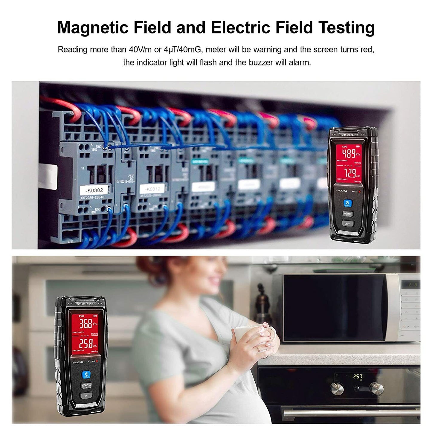 ERICKHILL EMF Meter Digital Electromagnetic Field Radiation Detector Machine - ShopFrenzy