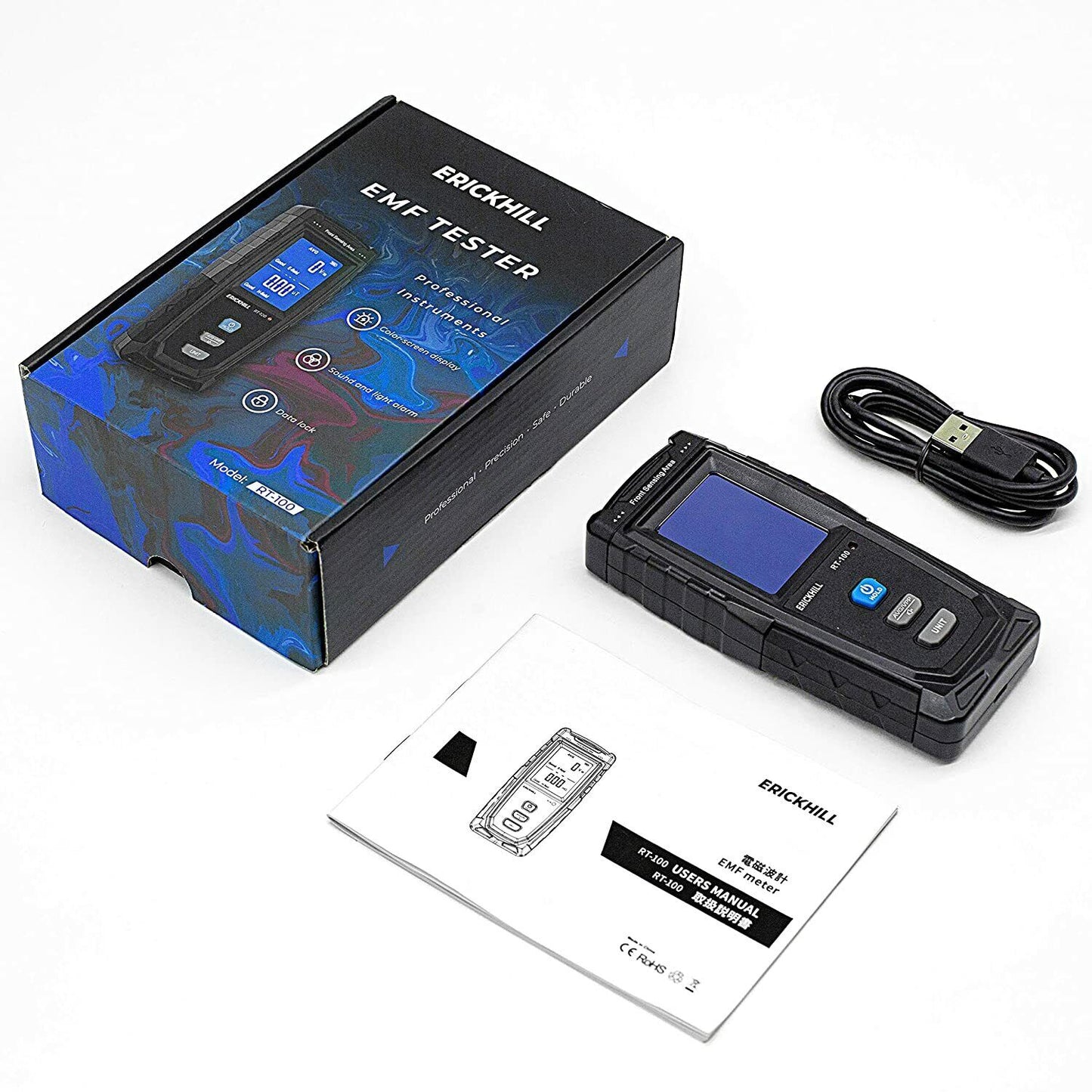 ERICKHILL EMF Meter Digital Electromagnetic Field Radiation Detector Machine - ShopFrenzy