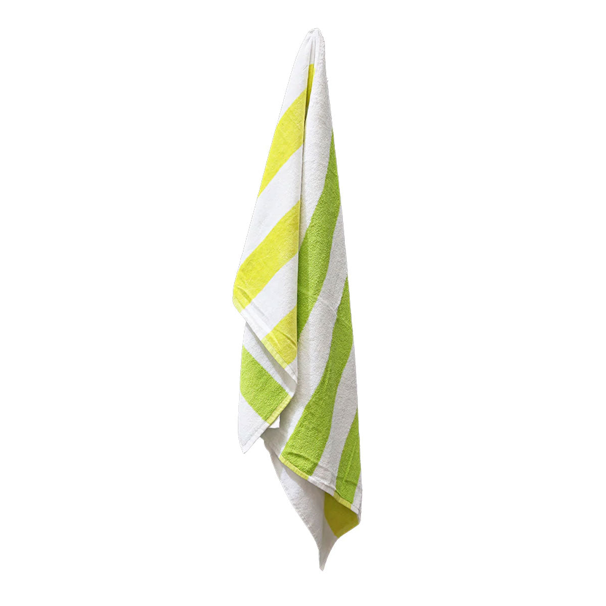 J.Elliot Home 400GSM Premium Cotton Reversible Striped Beach Towel 76 x 152 cm Lime Green - ShopFrenzy