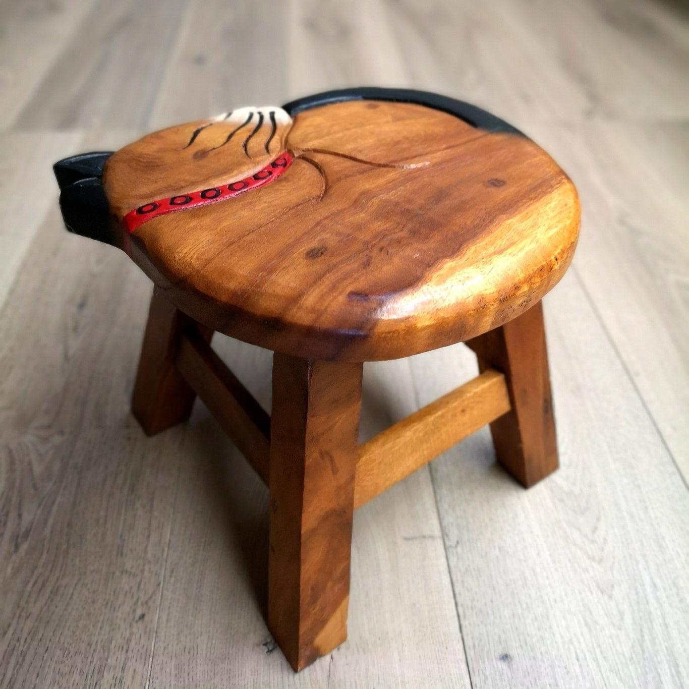 Kids Wooden Stool Cat - ShopFrenzy