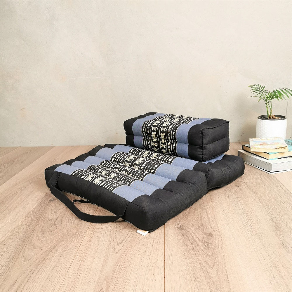 Foldable Meditation Cushion + Seating Block Set BlueEle - ShopFrenzy