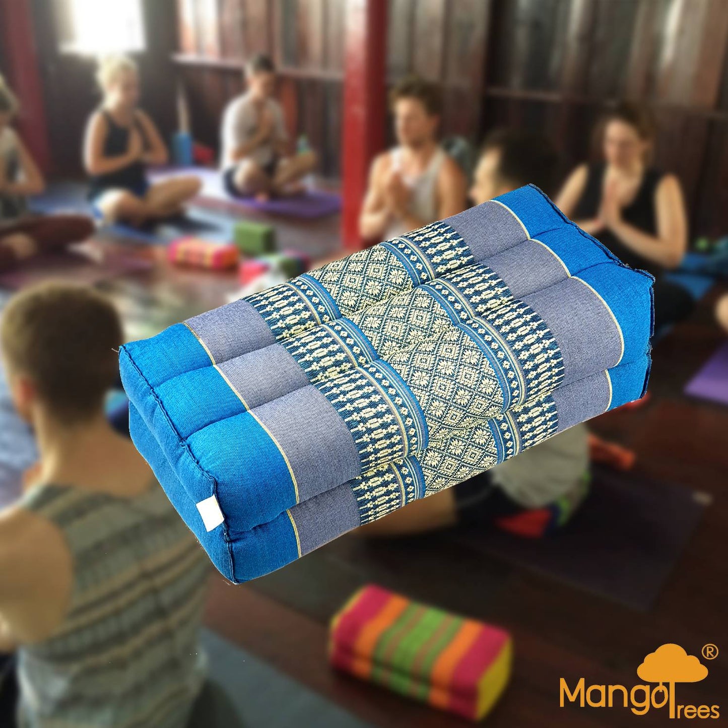 Yoga Block Meditation Cushion Blue - ShopFrenzy