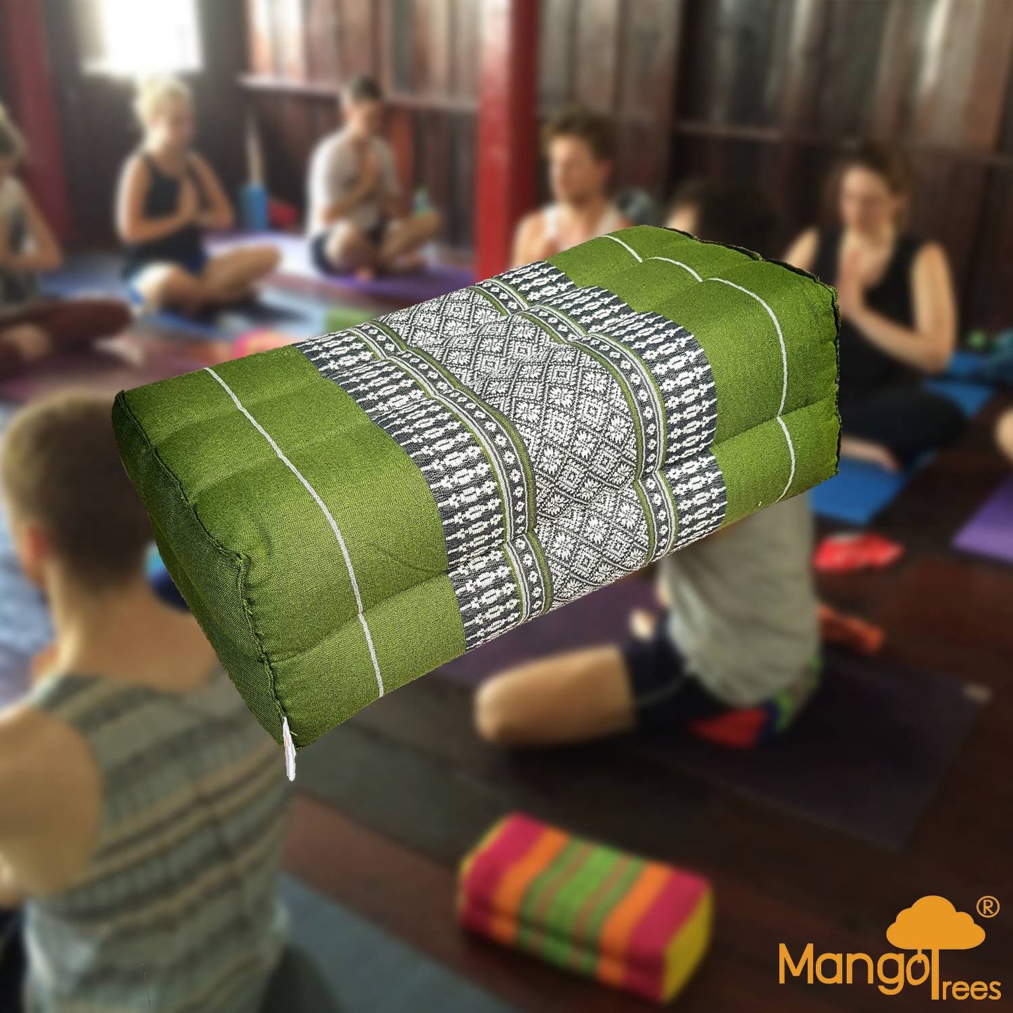 Yoga Block Meditation Cushion Green - ShopFrenzy