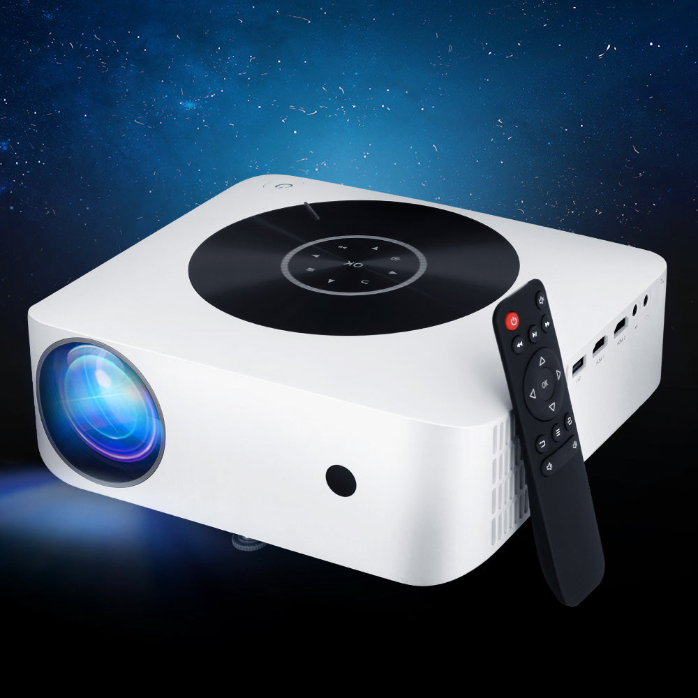 Devanti Bluetooth Video Projector WIFI 1080P Home Theater HDMI Touch Screen - ShopFrenzy