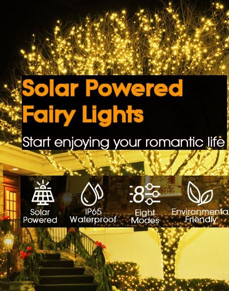 200 Waterproof LED Solar Fairy Light Outdoor with 8 Lighting Modes for Home,Garden and Decoration ShopFrenzy