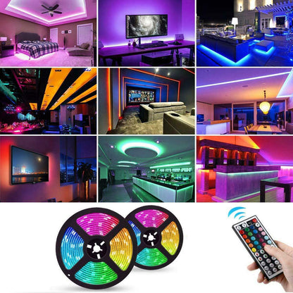 5050 RGB LED Strip Lights Waterproof SMD 300 IP65 5m 12V 44key IR Controller ShopFrenzy