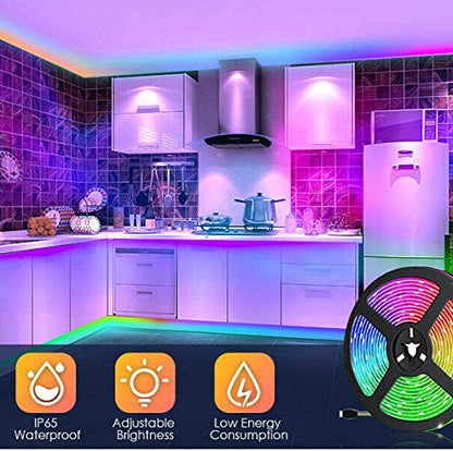 5050 RGB LED Strip Lights Waterproof SMD 300 IP65 5m 12V 44key IR Controller ShopFrenzy