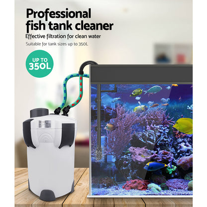 Aquarium External Canister Filter Aqua Fish Tank UV Light with Media Kit 1850L/H ShopFrenzy