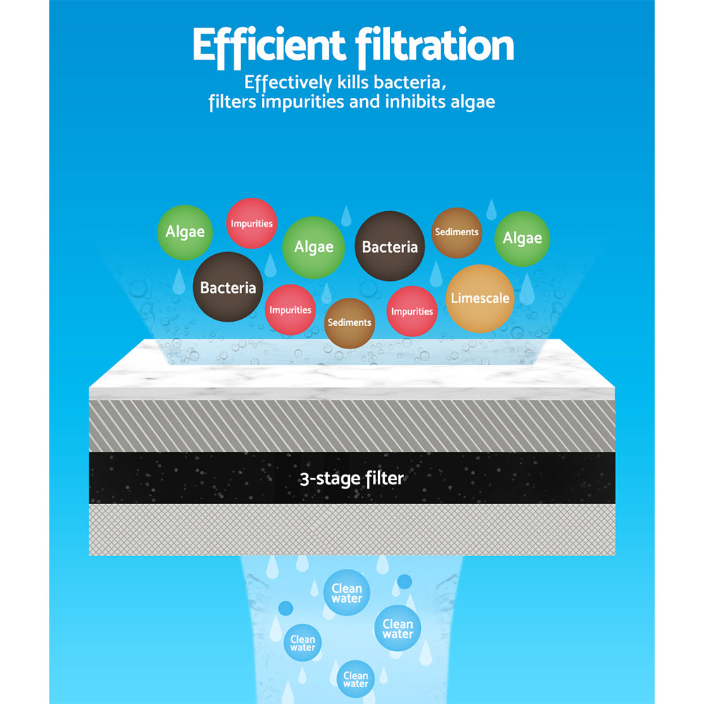 Aquarium External Canister Filter Aqua Fish Tank UV Light with Media Kit 1850L/H ShopFrenzy