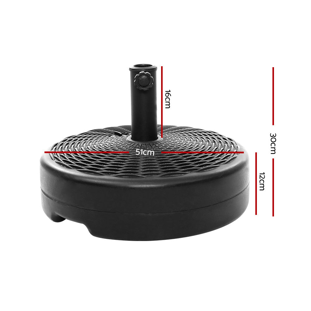 Instahut 51cm Outdoor Umbrella Base Round Stand Pod - ShopFrenzy