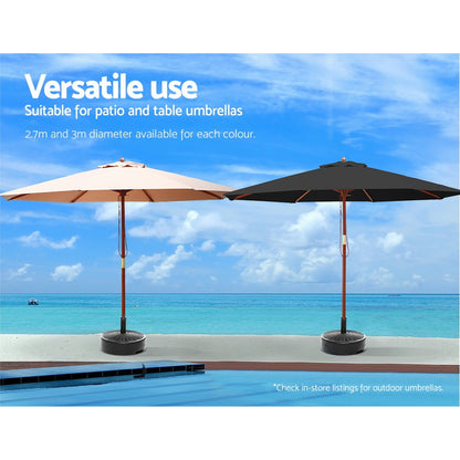 Instahut 51cm Outdoor Umbrella Base Round Stand Pod - ShopFrenzy