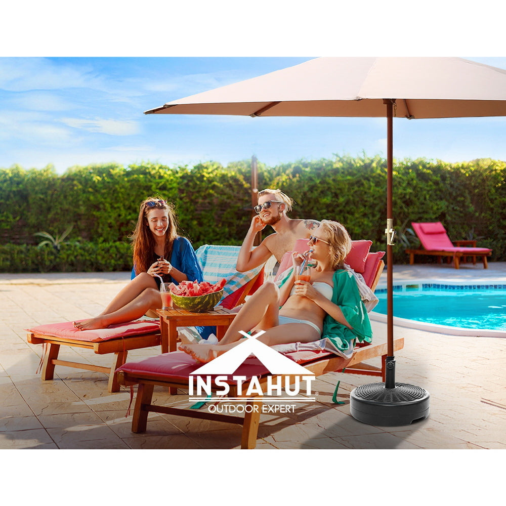 Instahut 51cm Outdoor Umbrella Base Round Stand Pod - ShopFrenzy