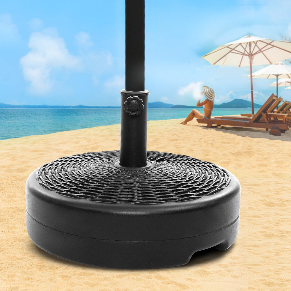 Instahut 51cm Outdoor Umbrella Base Round Stand Pod - ShopFrenzy