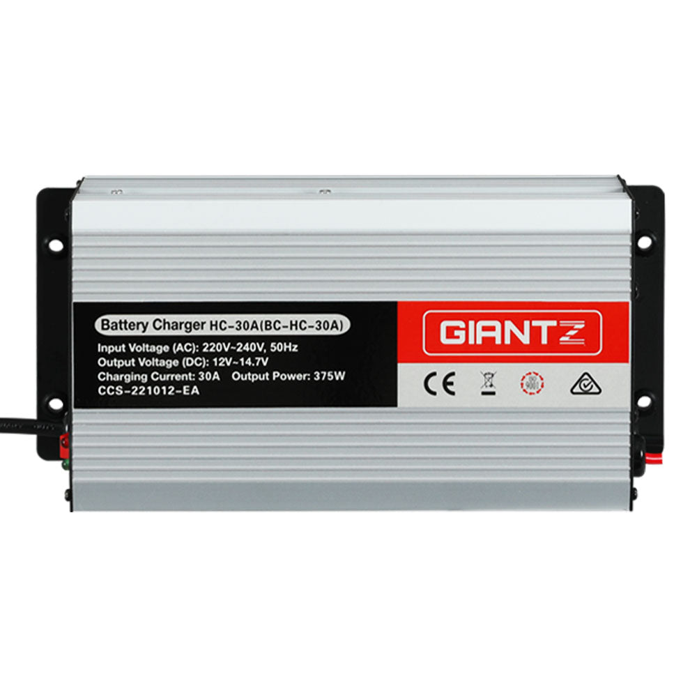 Giantz 12V 30A Car Battery Charger 30Amp ATV 4WD Boat Caravan - ShopFrenzy