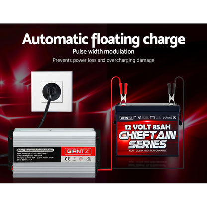 Giantz 12V 30A Car Battery Charger 30Amp ATV 4WD Boat Caravan - ShopFrenzy