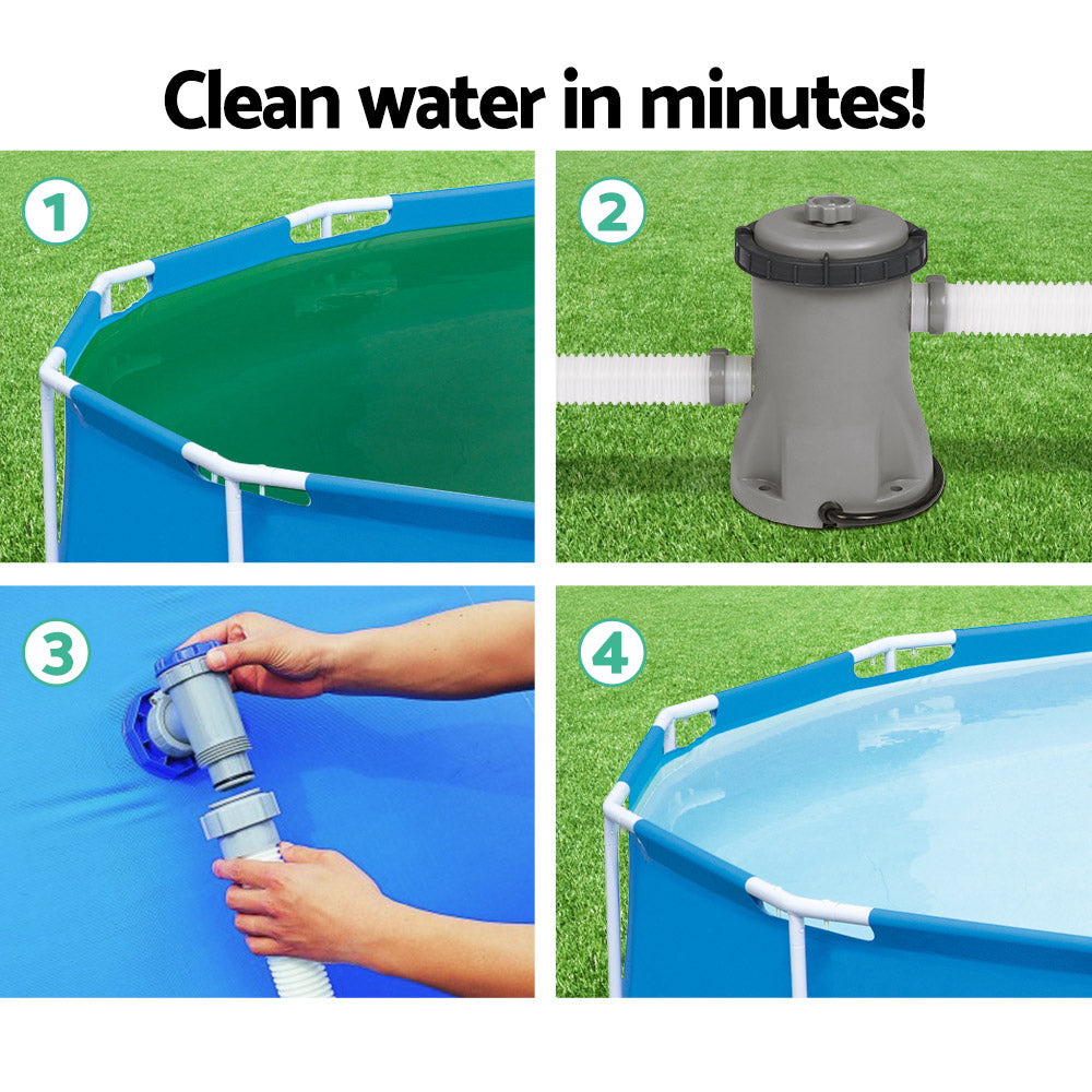 Bestway Pool Pump Cartridge Filter 330GPH 1249L/H Flowclear™ Filters Cleaner - ShopFrenzy