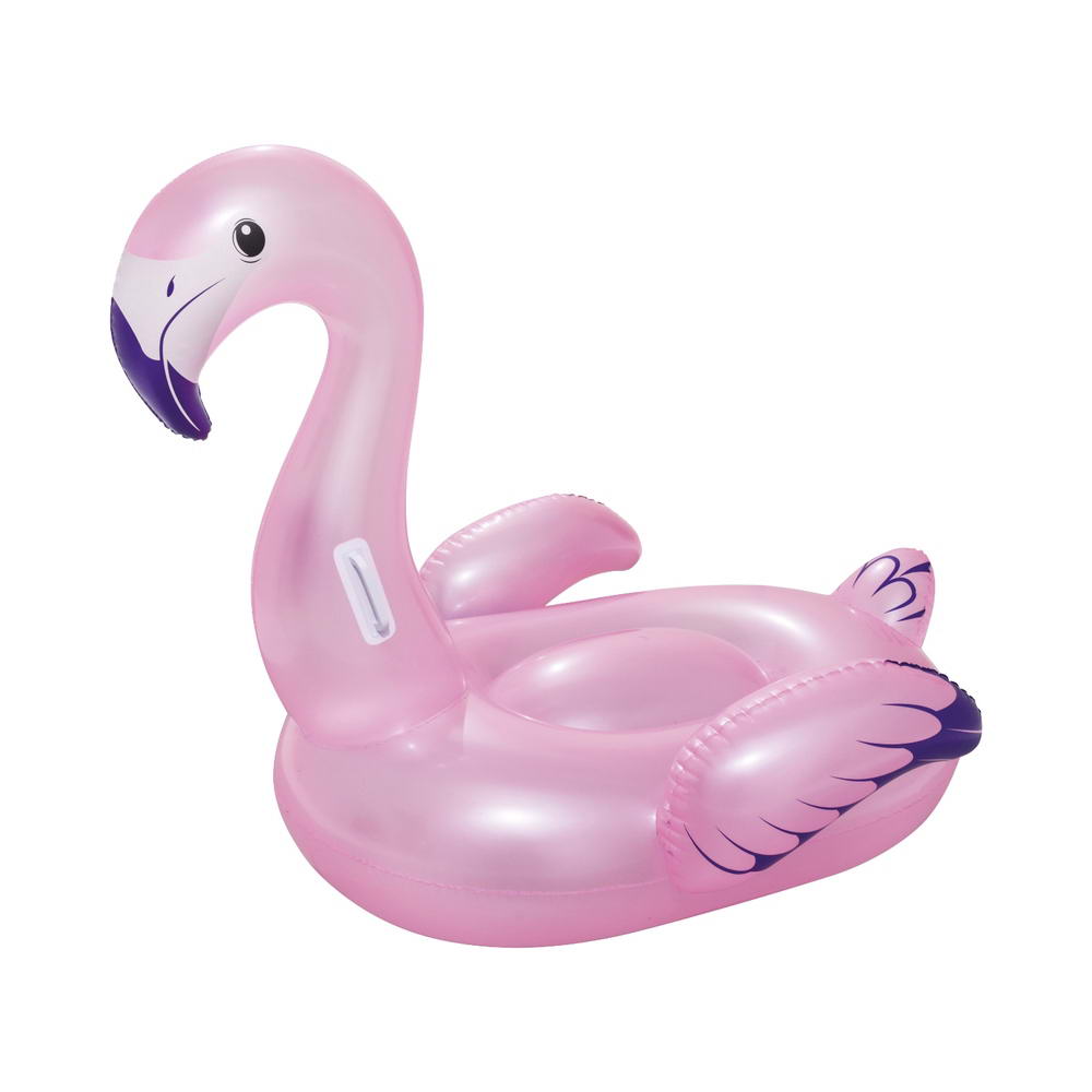 Bestway Kids Flamingo Rider Ride On Float Floating Seat Pool Lounger 1.27Mx1.27M - ShopFrenzy