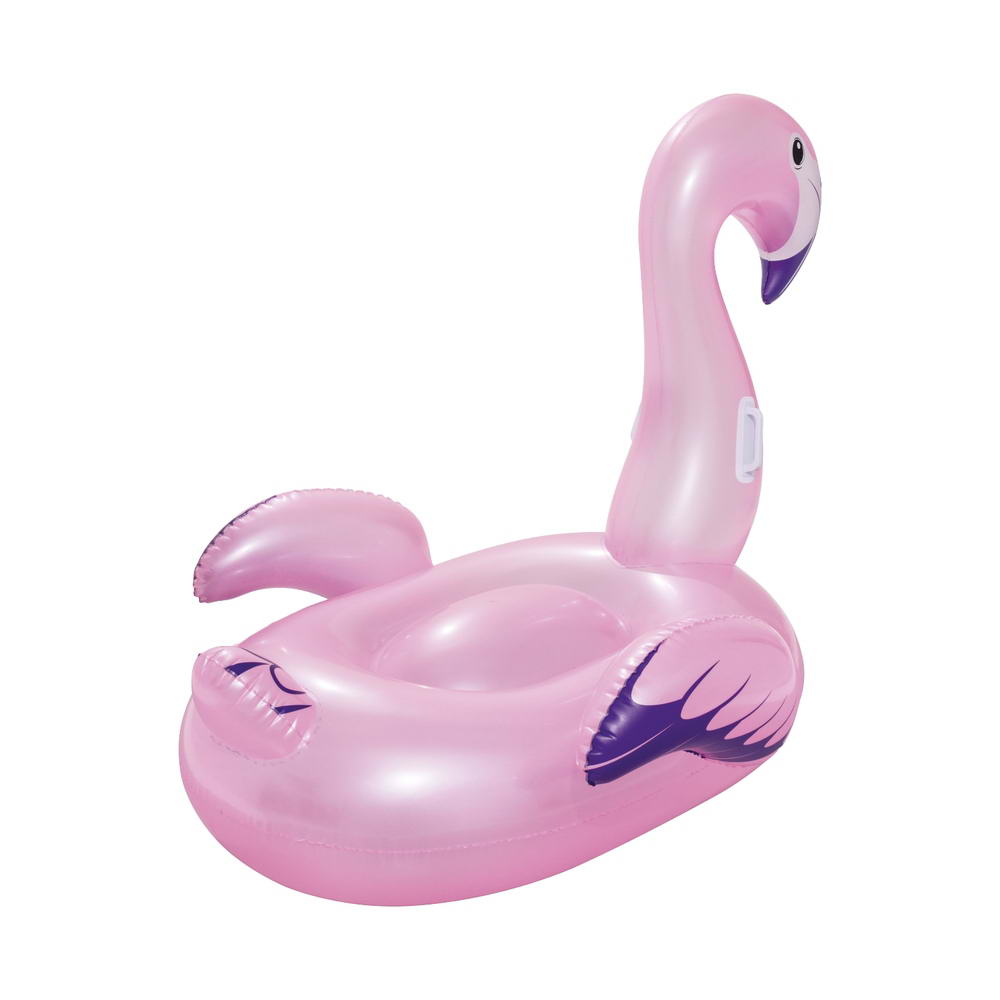 Bestway Kids Flamingo Rider Ride On Float Floating Seat Pool Lounger 1.27Mx1.27M - ShopFrenzy