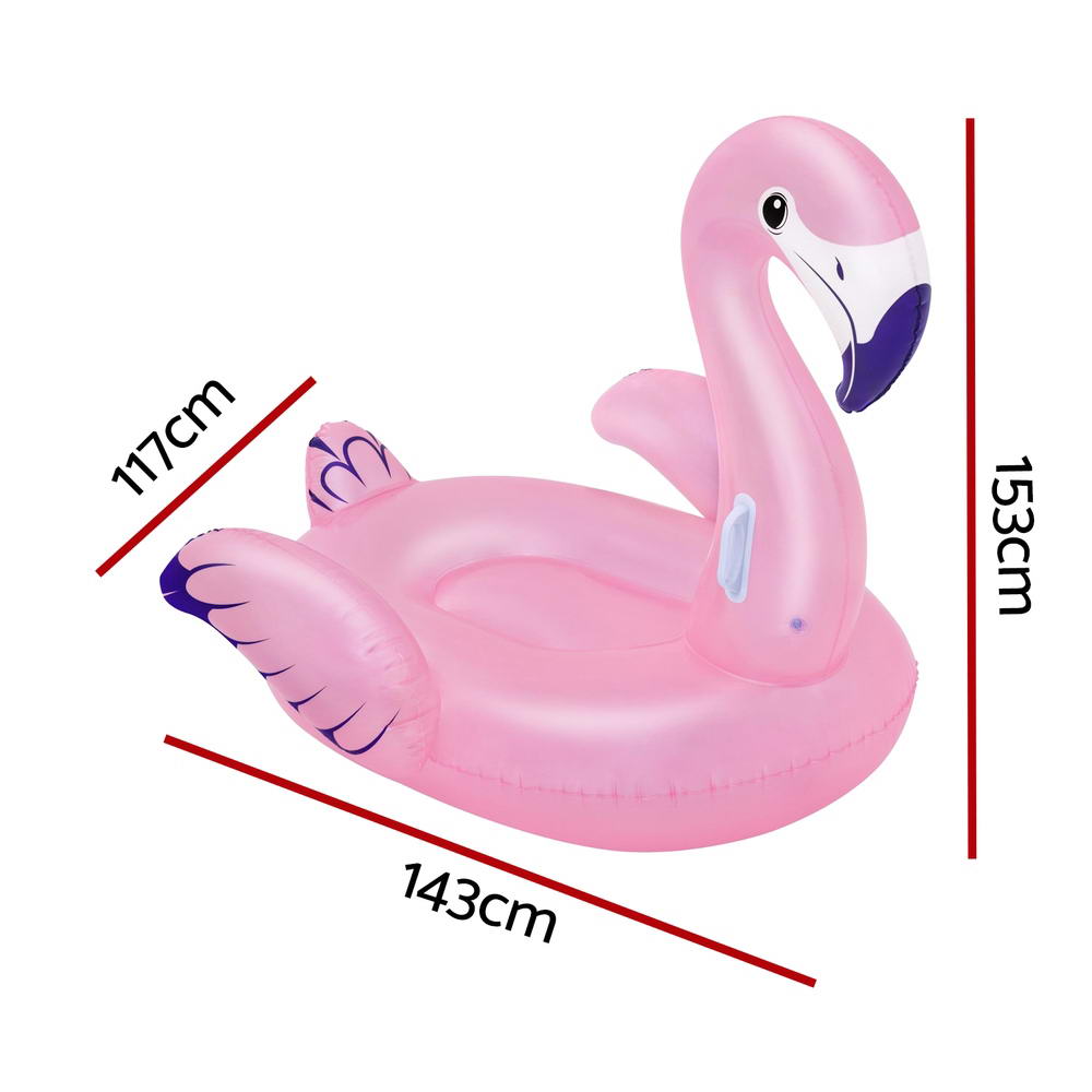Bestway Flamingo Rider Ride On Float Floating Seat Pool Lounger 1.43Mx1.53M - ShopFrenzy