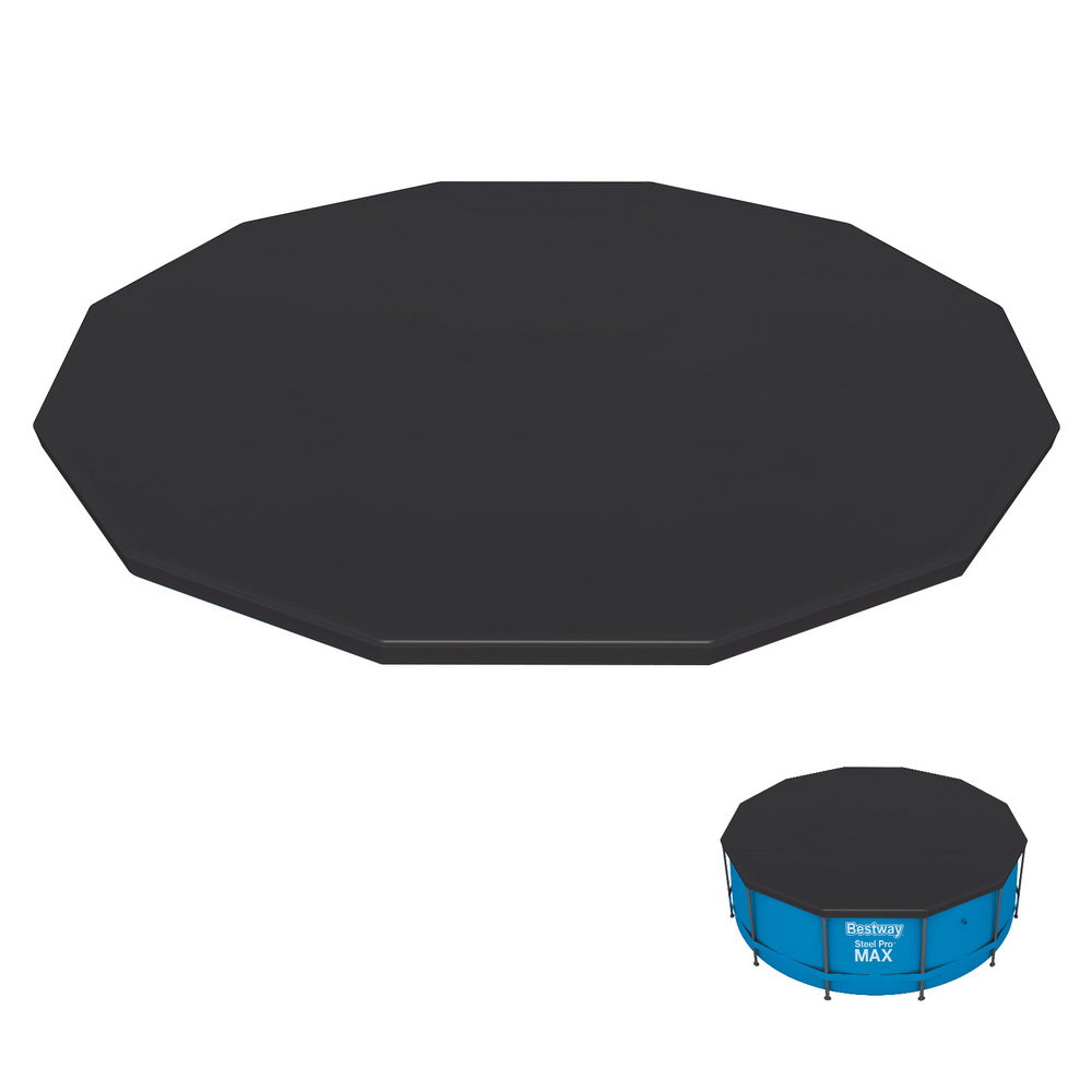 Bestway Pool Cover Fits 3.66m/12ft Round Swimming Pool PVC Blanket 3.7m - ShopFrenzy
