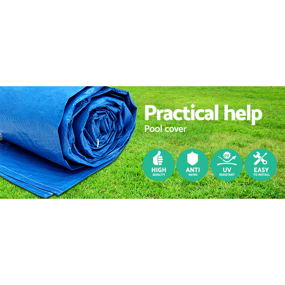 Bestway 58017 Pool Cover Fits 4x2.11m Above Ground Swimming Pool PE Blanket - ShopFrenzy