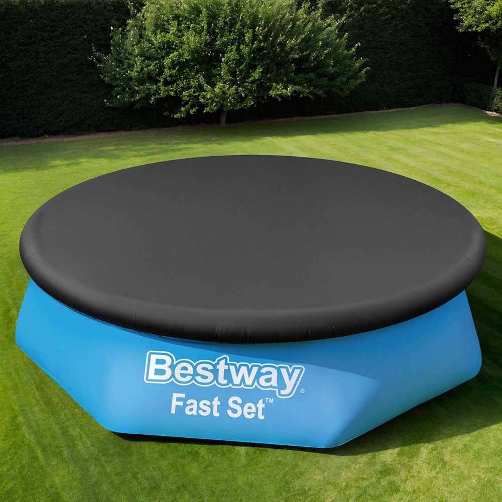 Bestway Pool Cover Fits 2.44m Above Ground Swimming Pool PVC Blanket - ShopFrenzy
