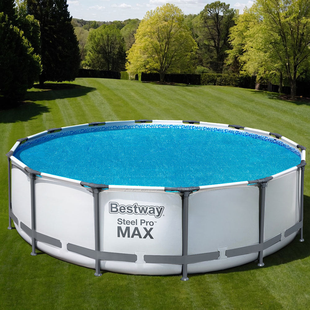 Bestway Pool Cover Solar Fits 4.17m Round Above Ground Swimming Pool Blanket - ShopFrenzy