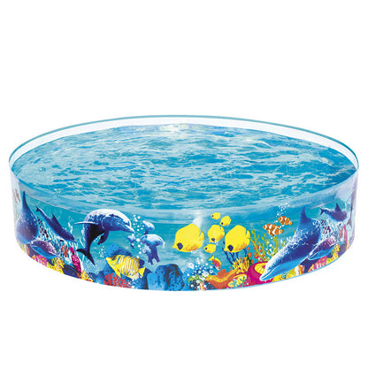 Bestway Kids Pool 183x38cm Round Above Ground Rigid Swimming Pools Undersea 946L - ShopFrenzy