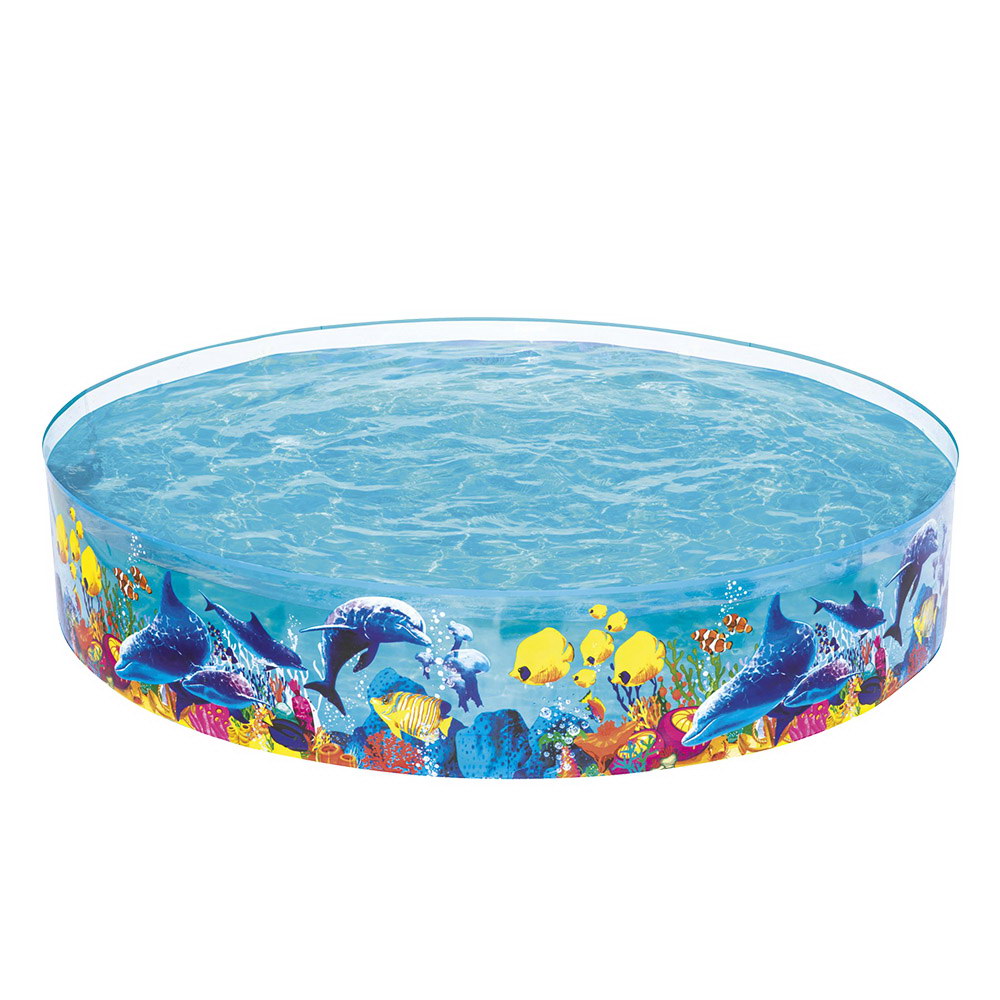 Bestway Kids Pool 244x46cm Round Above Ground Rigid Swimming Pools Undersea 2074L - ShopFrenzy