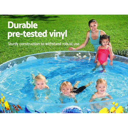 Bestway Kids Pool 244x46cm Round Above Ground Rigid Swimming Pools Undersea 2074L - ShopFrenzy