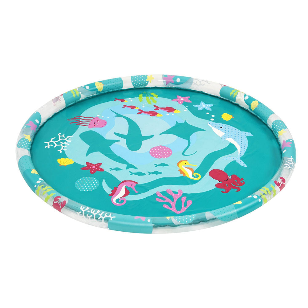Bestway Kids Inflatable Pad Round Splash Pool Sprinkler Spray Toys Marine 165cm - ShopFrenzy