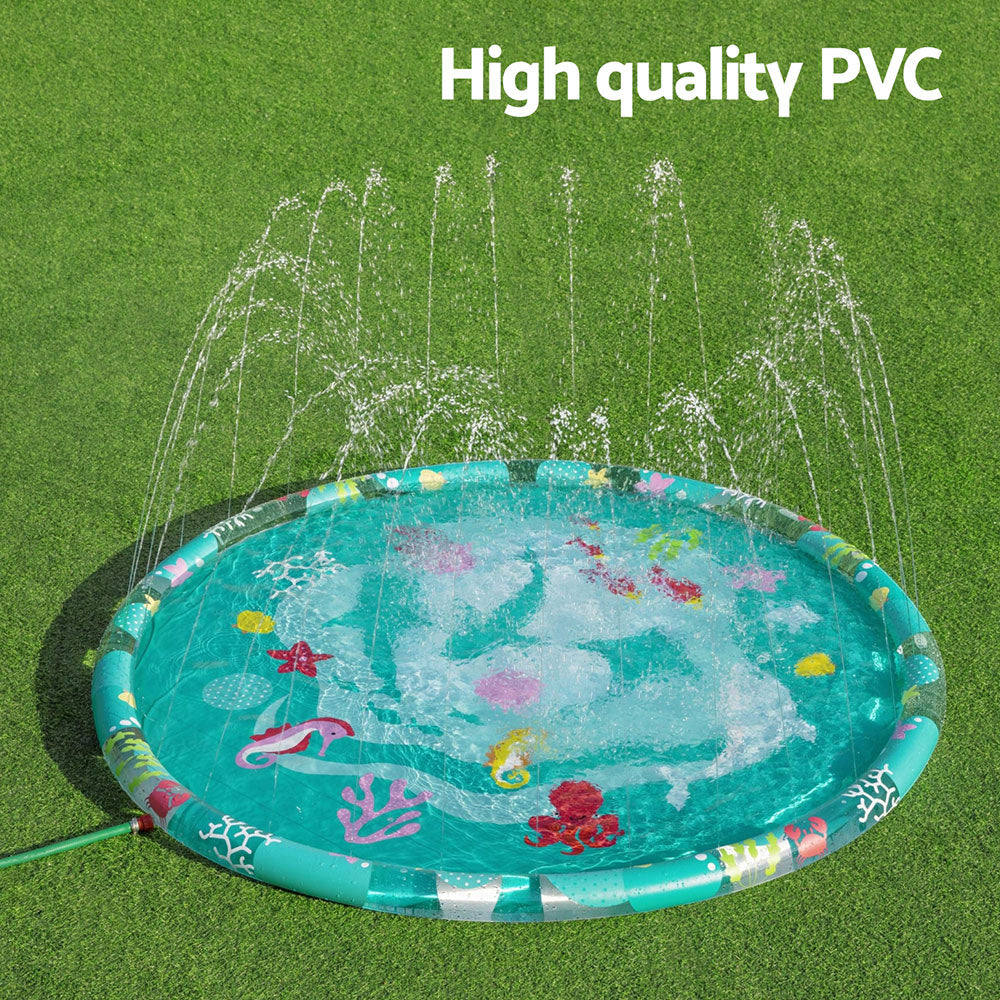 Bestway Kids Inflatable Pad Round Splash Pool Sprinkler Spray Toys Marine 165cm - ShopFrenzy