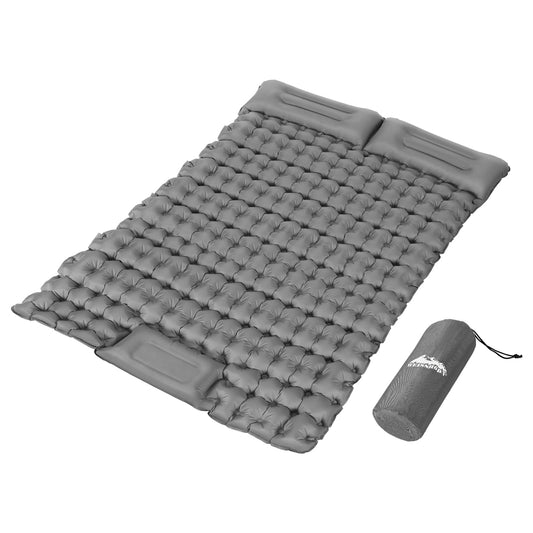 Weisshorn Self Inflating Mattress Camping Sleeping Mat Air Bed Double Pillow Bag - ShopFrenzy