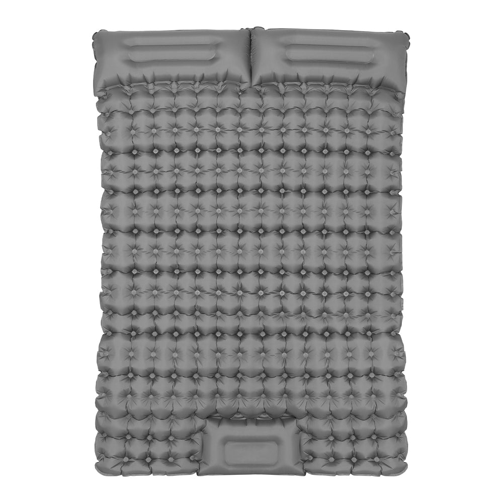 Weisshorn Self Inflating Mattress Camping Sleeping Mat Air Bed Double Pillow Bag - ShopFrenzy