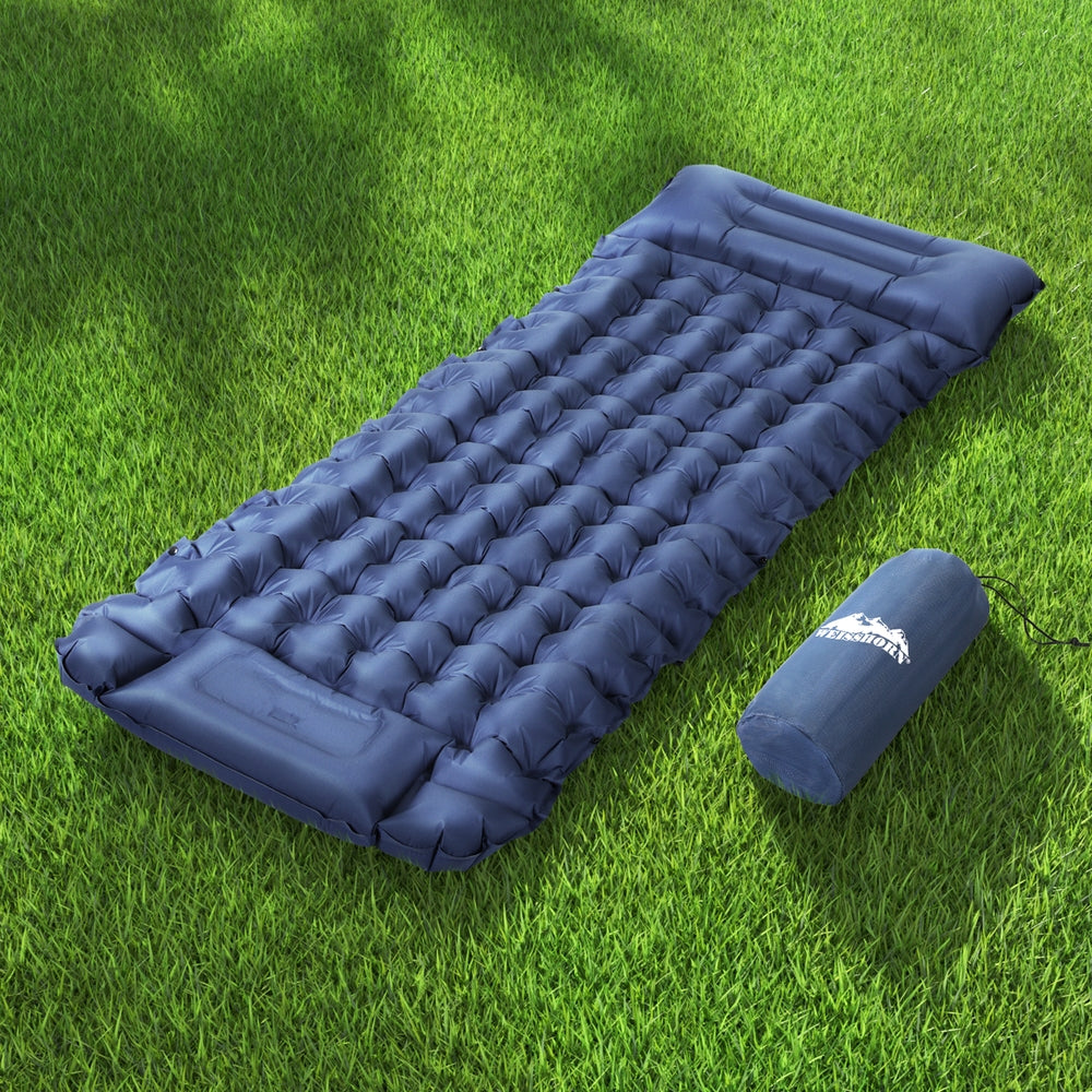Weisshorn Self Inflating Mattress Camping Sleeping Mat Air Bed Single Pillow Bag - ShopFrenzy