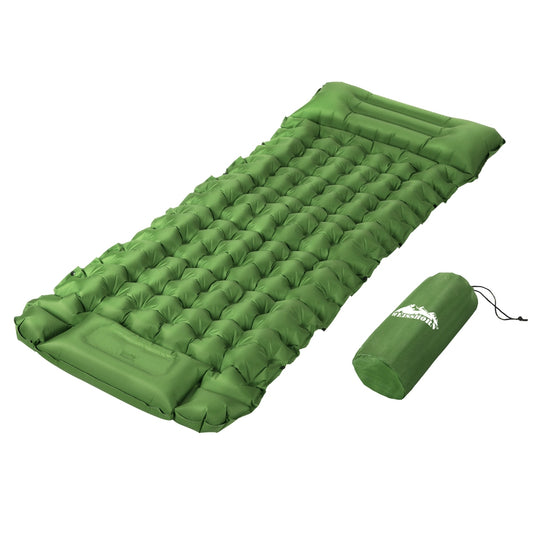 Weisshorn Self Inflating Mattress Camping Sleeping Mat Air Bed Pad Single Pillow - ShopFrenzy