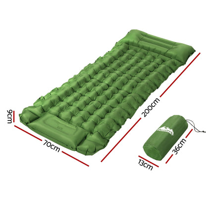 Weisshorn Self Inflating Mattress Camping Sleeping Mat Air Bed Pad Single Pillow - ShopFrenzy
