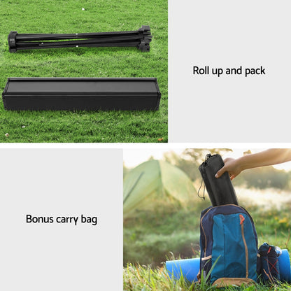 Weisshorn Folding Camping Table 40CM Roll Up Outdoor Picnic BBQ Aluminium Desk - ShopFrenzy