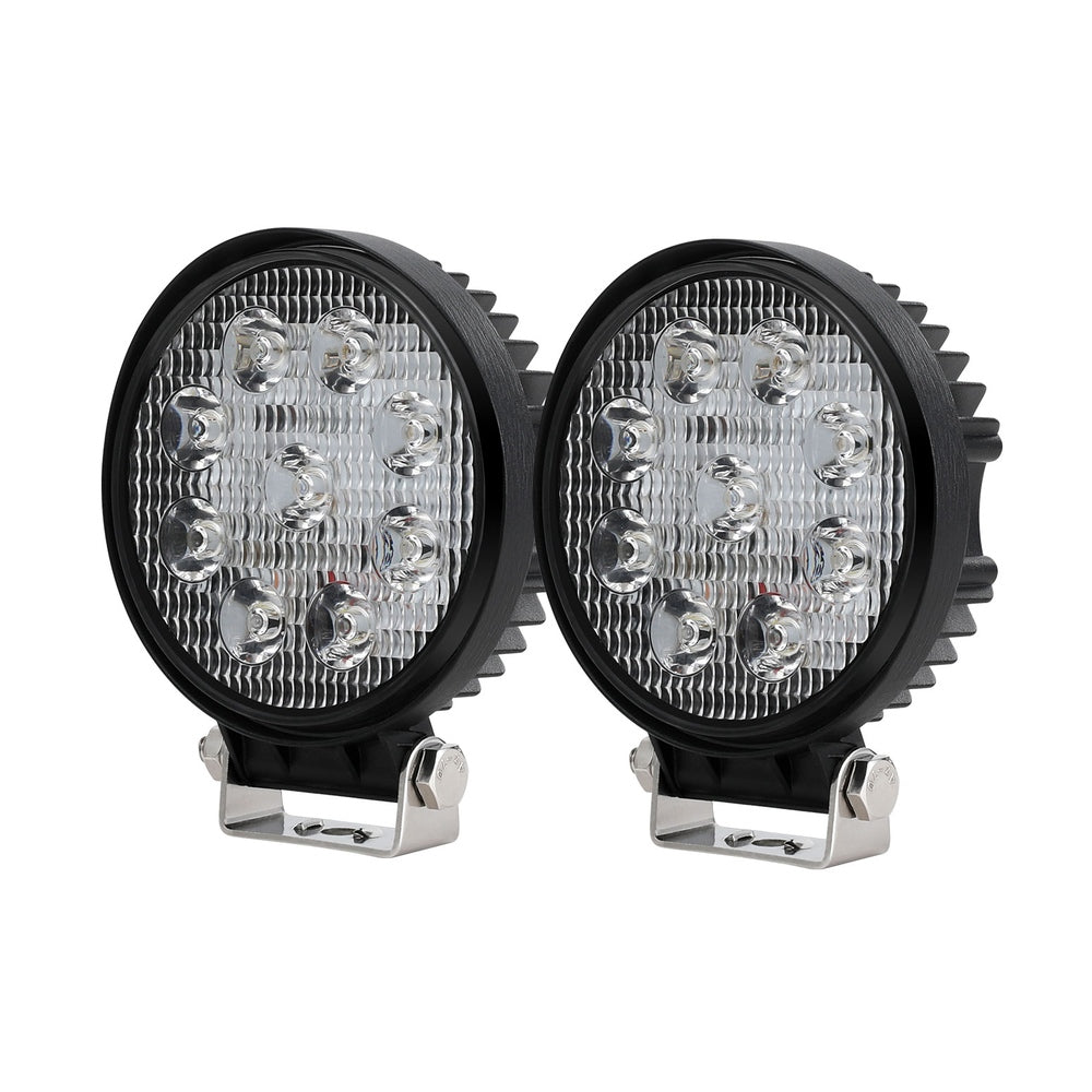Giantz Pair LED Driving Lights 4.5 Inch Flood Spot Lights Car Truck SUV 12V 24V - ShopFrenzy