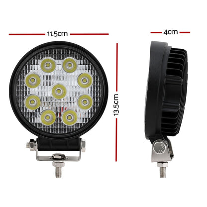Giantz Pair LED Driving Lights 4.5 Inch Flood Spot Lights Car Truck SUV 12V 24V - ShopFrenzy