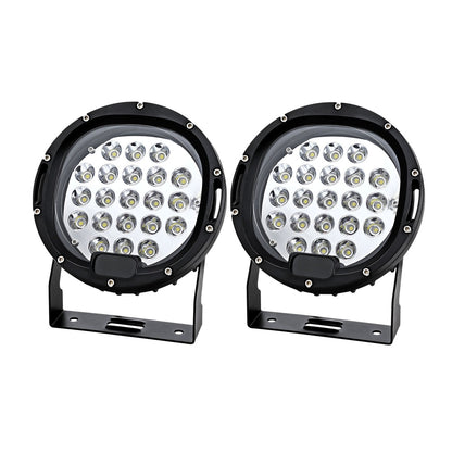 Giantz Pair LED Driving Lights 7 Inch Flood Spot Lights Car Truck SUV 12V 24V - ShopFrenzy