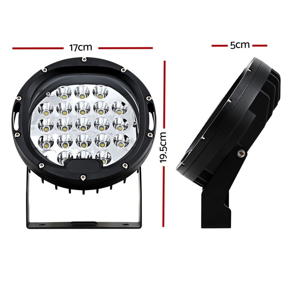 Giantz Pair LED Driving Lights 7 Inch Flood Spot Lights Car Truck SUV 12V 24V - ShopFrenzy