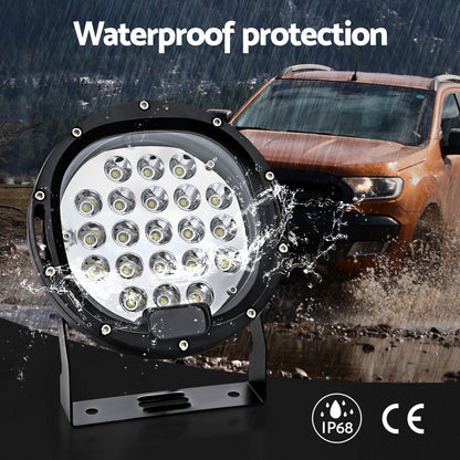 Giantz Pair LED Driving Lights 7 Inch Flood Spot Lights Car Truck SUV 12V 24V - ShopFrenzy